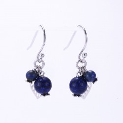 Handmade Blueberry Sterling Silver Earrings