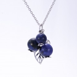 Artisan Blueberry, Sterling Silver Necklace